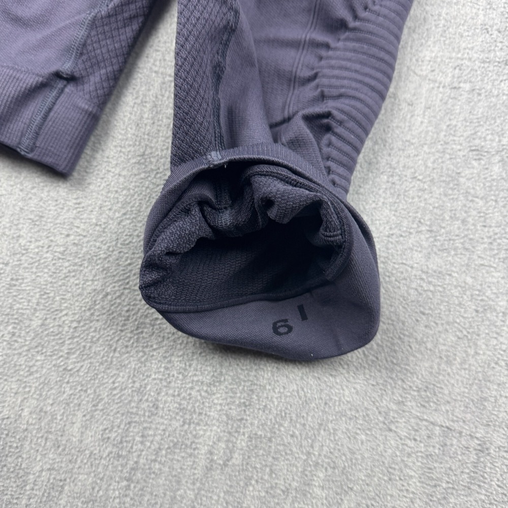 Lululemon Leggings Womens 6 Blue In The Flow Crop 18" Ruched Yoga Gym Pants - Picture 5 of 13